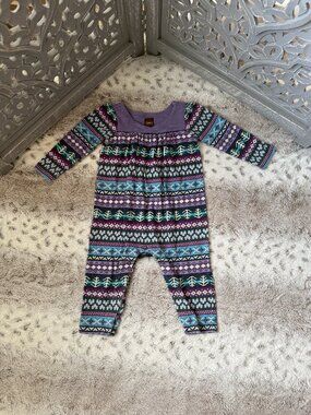 Tea Collection ugly christmas sweater bodysuit baby girl 3-6 months girlhoodcore